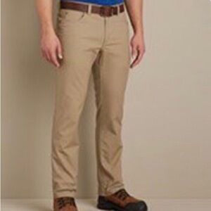Duluth Cotton Beige Zip Casual Comfortable Workwear Pants 16X31
